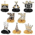 Miniatyrbillede 2 af 2: 8 stk. Happy Birthday Honeycomb Dekoration Fødselsdagsdekoration Honeycomb Bordpynt