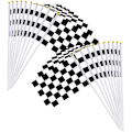 Miniatyrbilde 1 av 5: 50 stk 8,2\"x5,5\" svart-hvitt rutete racing flagg, R