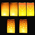 Miniatyrbillede 1 af 5: 30 stk. Tealight stearinlyspose 3 modeller Flammehæmmende papir LED Ca
