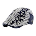 Miniatyrbilde 1 av 5: Herre Newsboy Hatt med Justerbar Spenne, Fasjonabelt Paisley Mønster, 2 Farger (Svart, )(Mørk Blå)