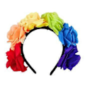 Miniatyrbillede 1 af 5: Håndlavet Hårbøjle LGBTQ+ Regnbue Hovedbeklædning Farverig Blomst til Maskerader Halloween Regnbuefest
