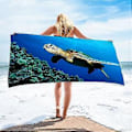 Miniatyrbilde 1 av 5: Mikrofiber Strandhåndkle Superlett Fargerikt Badehåndkle Sandtett Strandteppe Flerbrukshåndkle For Reise Svømmebasseng 30x60 Tommer