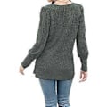 Miniatyrbillede 1 af 4: Dame Top Lang Pufærme Knap Almindelig Elegant Dame Sweater til Arbejde Dagligdag Ferie OD Grøn XL