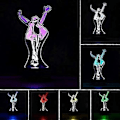 Miniatyrbillede 2 af 5: Michael Jackson Samlerobjekt 3D Illusionslampe med 7-farvet LED Natlys Touch Kontrol