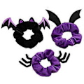 Miniatyrbillede 2 af 2: 3 stk. Halloween Hårelastikker Halloween Hårtov Kvinder Scrunchie Kvinder Hårpynt