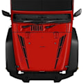 Miniatyrbillede 5 af 5: 2 stk. Bil Hætte Krop Stripe Sticker, Universal PVC Hætte Stripe Grafisk