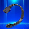 Pikkukuva 4 / 5: Emolevyn CPU 8-nastainen jatkojohto 8P - 4+4P jatkokaapeli 18AWG musta litteä kaapeli 20/30/50cm 30cm
