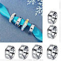 Miniatyrbilde 2 av 5: Sett med 6 Rillede Fingerringer Moderne Tomme Ringer DIY Ringer Materiale Rustfritt Stål Materiale Egnet for DIY Ringer Gold