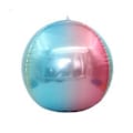 Miniatyrbillede 1 af 3: 4D Farverig Rund Spejlballon Regnbuegradient Rainbow Gradient