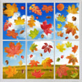 Miniatyrbilde 1 av 5: Set med 6 høstdekorasjoner Thanksgiving Day høstvindusdekaler W