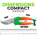 Miniatyrbilde 2 av 5: 1 stk grønn hagesaks 19 cm rett blad - Ergonomisk
