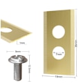 Miniatyrbillede 2 af 4: 36*18mm, (18stk), klinge tykkelse er 1mm, guld rustfrit stål re