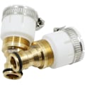 Pikkukuva 4 / 5: Hanaan liitin letkun liitin sovitin - sopii 20 mm liittimille, messinki