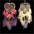2 ST Dreamcatcher Drömfångare Vit och Rosa Drömfångare Dröm