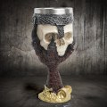 Miniatyrbillede 2 af 5: Rustfrit stål kranie kaffekrus harpiks Halloween kranie drikke C