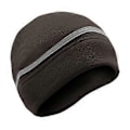 Miniatyrbillede 3 af 5: Reflekterende Fleece Hue Vinterhue med Reflekterende Stribe Fleece Tyk Skull Cap Sikkerhedshue til Ski Cykling Ridning Vandring (sort)
