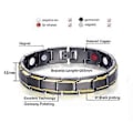 Miniatyrbild 2 av 5: Magnetarmband Terapi Viktminskning Artrit Hälsa Smärtlindring för Män Pojke black