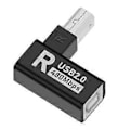 Miniatyrbillede 1 af 5: USB 2.0 B Han til Hun Adapter Forlænger Perfekt til Trange Pladsforhold og Kontorudstyr Plug and Play Bend right