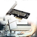 Miniatyrbillede 2 af 5: PCIE 4X til NVME M.2 Konvertere PCIE 4X til NVME M Key M.2 Adapter til Udvidelse af Lagerkapacitet og Forøgelse af Datahastighed Half height chassis