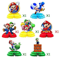 Miniatyrbilde 2 av 5: 7 stk, Mario-tema fest honeycomb ball dekorasjon, fest hon