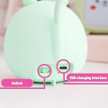 Miniatyrbillede 4 af 5: Bærbar LED-skrivebordslampe (grøn kanin), sød kanin foldbar USB