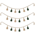 Miniatyrbild 1 av 5: 3-pack bomullsgarland i macramé för väggdekoration