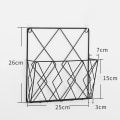 Miniatyrbillede 2 af 5: Hængende Magasinholder Metal Magasinholder, Avisholder Aviskurv Væghængt Magasinholder til Magasiner, Bøger og Kontordokumenter (Sort) 26*25*7cm (uden sidekroge)
