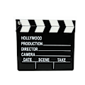 Miniatyrbillede 3 af 4: 1 stk. Træsort Hollywood Filmklap