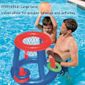 Miniatyrbillede 4 af 5: Oppustelig pool og basketballlegetøj - Sommer svømning bøje kaste