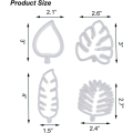 Miniatyrbild 3 av 5: (4 stycken) Kakform - Plast Fern Leaf Kakform Verktyg -