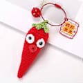 Pikkukuva 5 / 5: Suloinen virkattu valkosipuli/kaali/kevätsipuli/chili avaimenperä vihannespendantti avaimenperä laukkukoru opiskelijoiden laukun koristeluun Red pepper Wire ring