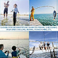 Miniatyrbilde 5 av 5: 100 stk. Hurtigspinn Fiskeagn Snørekobling med Sammenlåsende Snapspenne Solide Ringer Fiskesnøre til Krok Klips Koblinger, Størrelse 4, 6, 8, 10, 12