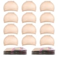 Miniatyrbilde 1 av 3: Pakke med 12 parykkhette åpen ende mesh nettforing vevehette (beige)