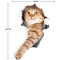 Miniatyrbild 4 av 5: 4 st Bilstickers Självhäftande Cartoon 3D Katt Fönsterdekaler
