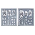 Miniatyrbild 1 av 5: DIY Silikon Nagelstämplingsplatta Älv Docka DIY Nagel Snideri Formar Djävulshorn Stämpling Nagelkonst Formar Silikonmaterial SET