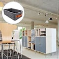 Miniatyrbilde 2 av 4: 1 stk. Sammenleggbar Oppbevaringskurv Rektangulær Beholder Enkel Oppbevaringsboks for Hjemmet (Grå)