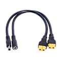 Pikkukuva 5 / 5: XT60 - DC5.5x2.1mm/DC5.5x2.5mm latauskaapeli aurinkopaneelille ja FPV-näytöille, virtajohto (Plug and Play) 5.5x2.1mm male