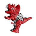 Miniatyrbild 3 av 5: Unik Vattenpistol, Vattenspel för Pool Strand Pool Trädgård Triceratops Red