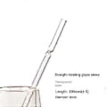 Miniatyrbilde 1 av 5: 1 stk. høyt borosilikatglass sugerør, gjenbrukbart drikke kaffe melk te juice sugerør cocktails transparent