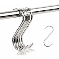 Miniatyrbild 1 av 5: 10-pack S-krokar, Metall S-formade Rostfria Stålkrokar för Kök