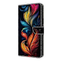 Pikkukuva 4 / 5: Samsung Galaxy S25 Edge nahkakotelo, kuvioitu, lompakko, jalusta, läppäpuhelimen suojus Colorful Feathers