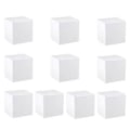 Miniatyrbillede 1 af 4: 10 stk. Hvide Gaveæsker Firkantet Emballageæske Foldbar Kartonæske til Håndværk Cupcake (12 x 12 x 12)