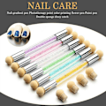Miniatyrbild 1 av 5: 6-pack Nagelkonst Svamp Glitterpulver Plockning Punkt Gradienter Penna
