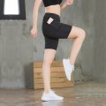 Miniatyrbillede 2 af 5: Hurtigtørrende Yoga Biker Shorts til Kvinder - Slim Fit til Træning (sommer).S.Lysegrå Light Gray S