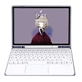 Miniatyrbillede 3 af 5: Tastatur + Læder til Samsung Galaxy Tab A8 10.5 2021 Mørkegrøn Purple