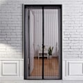 Miniatyrbillede 1 af 2: Sort Myggeskærm Magnetisk Dør 80x210cm Anti-Flue Gardin Adhes