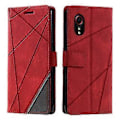 Miniatyrbild 1 av 5: Plånboksfodral för Samsung Galaxy Xcover 5 Linjer Präglat PU Läder Telefonskal Style B