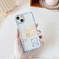 Miniatyrbillede 1 af 4: Tegneserie Sød Kawaii Bjørn Sky Bogstaver Klar Blød iPhone Case til Kvinder Piger (Klar, iPhone 11 Pro Max) D