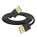 Miniatyrbillede 5 af 5: Silikone DisplayPort DP1.4 Kabel Vinklet 90 Graders Tilslutning 8K60Hz Kapabel fra 30-100cm Længdevalg 60cm straight head