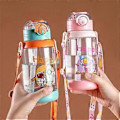 Miniatyrbilde 2 av 5: 700ml Plastikkflaske for Drikking Bærbar Transparent Sport Te Kaffekopp C01 580ML